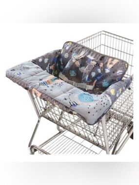 💟Go by Goldbug 2-in-1 Shopping Cart and High Chair Cover, Space Alien Pattern
